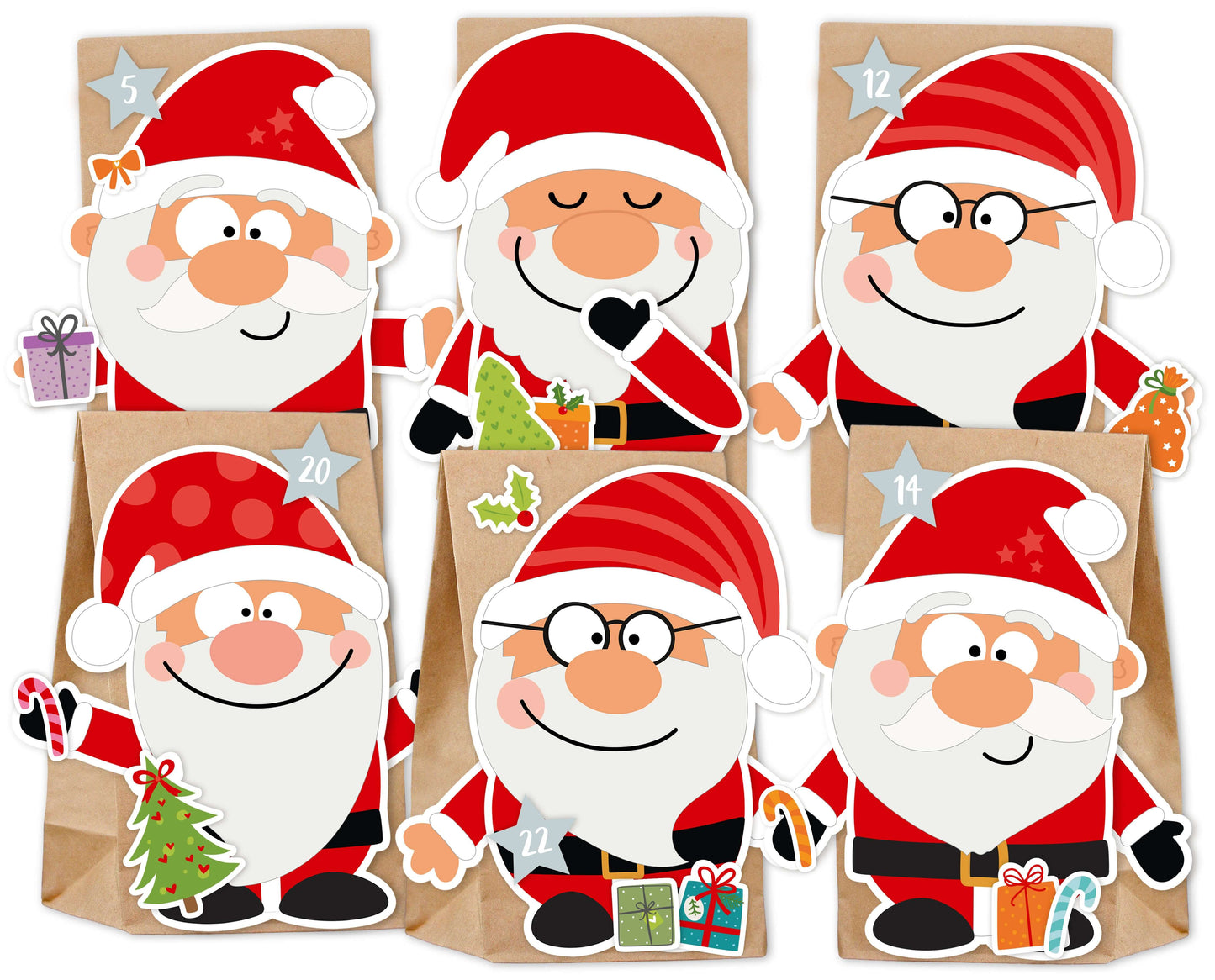 Adventskalender zum Befüllen "Santa"
