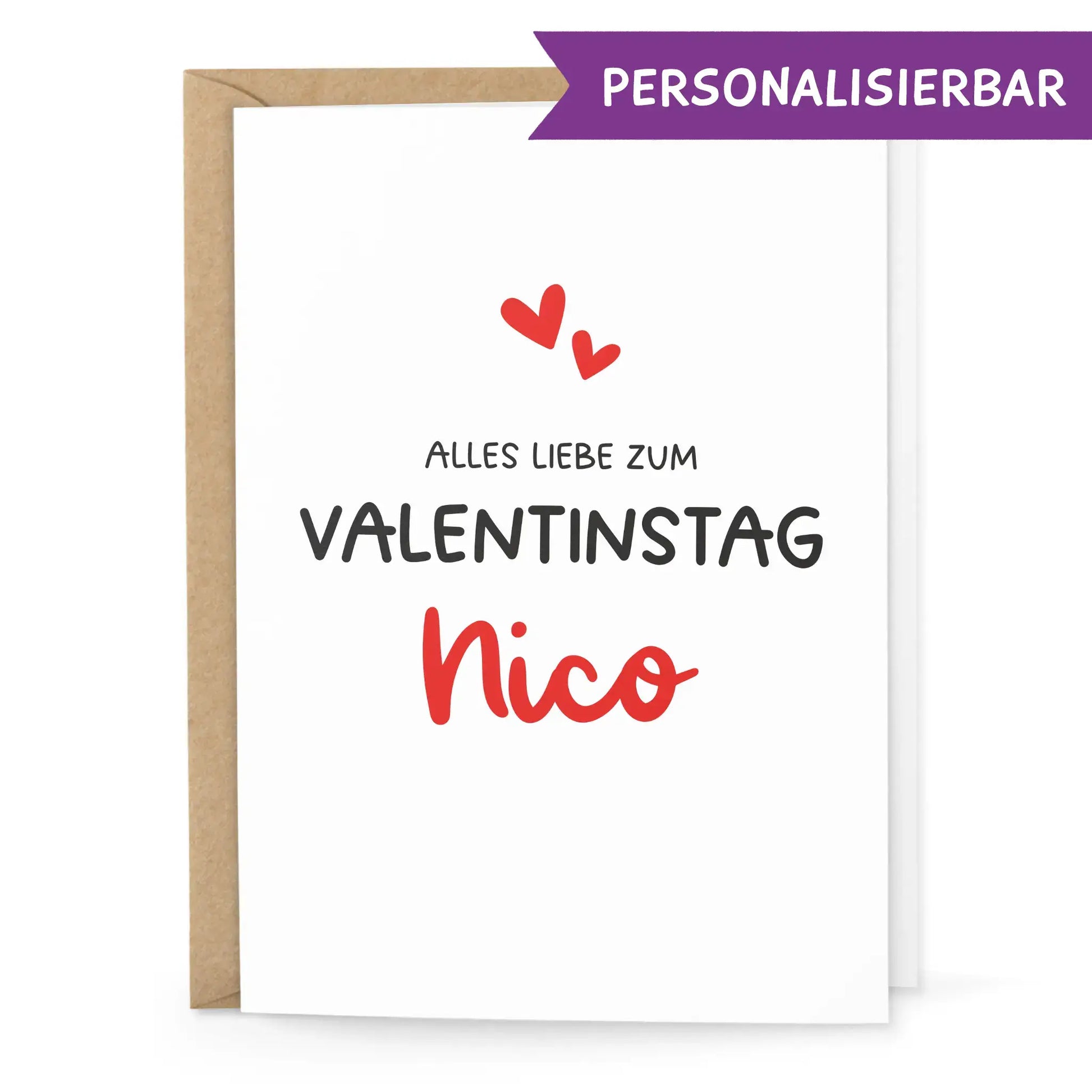 Valentinstag Karte personalisiert