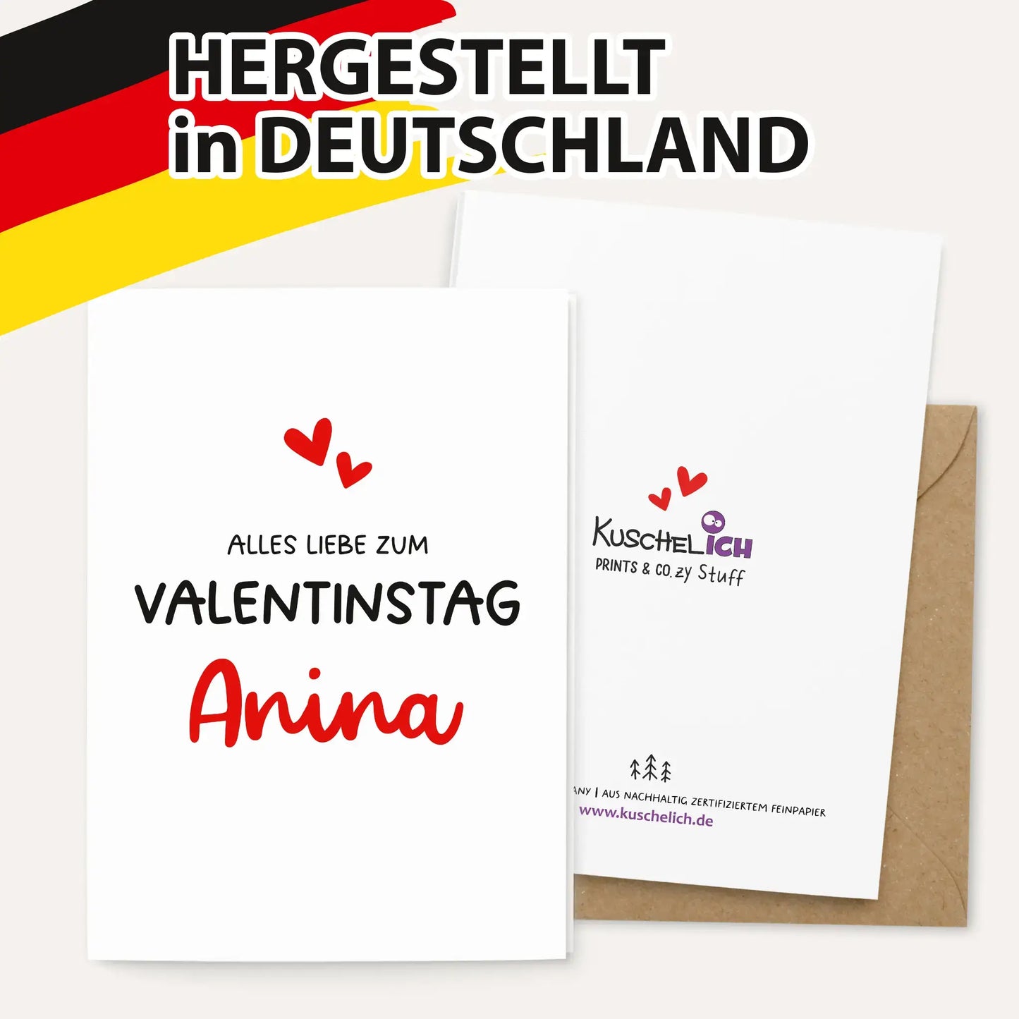 Valentinstag Karte personalisierbar  