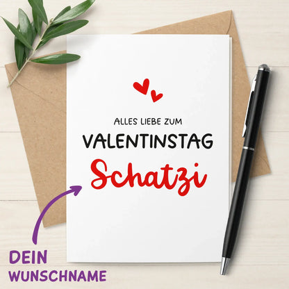 Valentinstag Karte personalisiert Geschenkidee