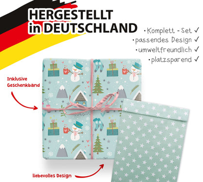 Geschenkpapier für Weihnachten "Santa & Friends" Made in Germany