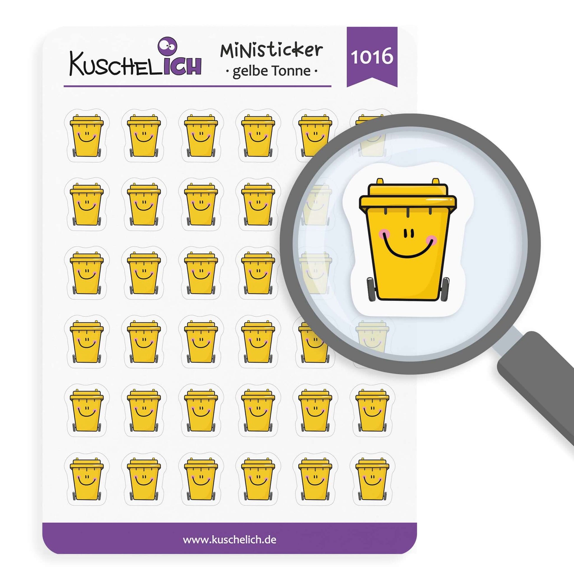 Gelbe Tonne Sticker - Mülltermine im Blick!
