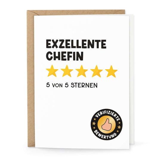 Karte für die Chefin mit Umschlag - die beste Chefin