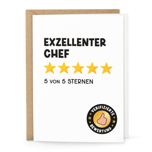 Karte für Chef mit Umschlag - bester Chef