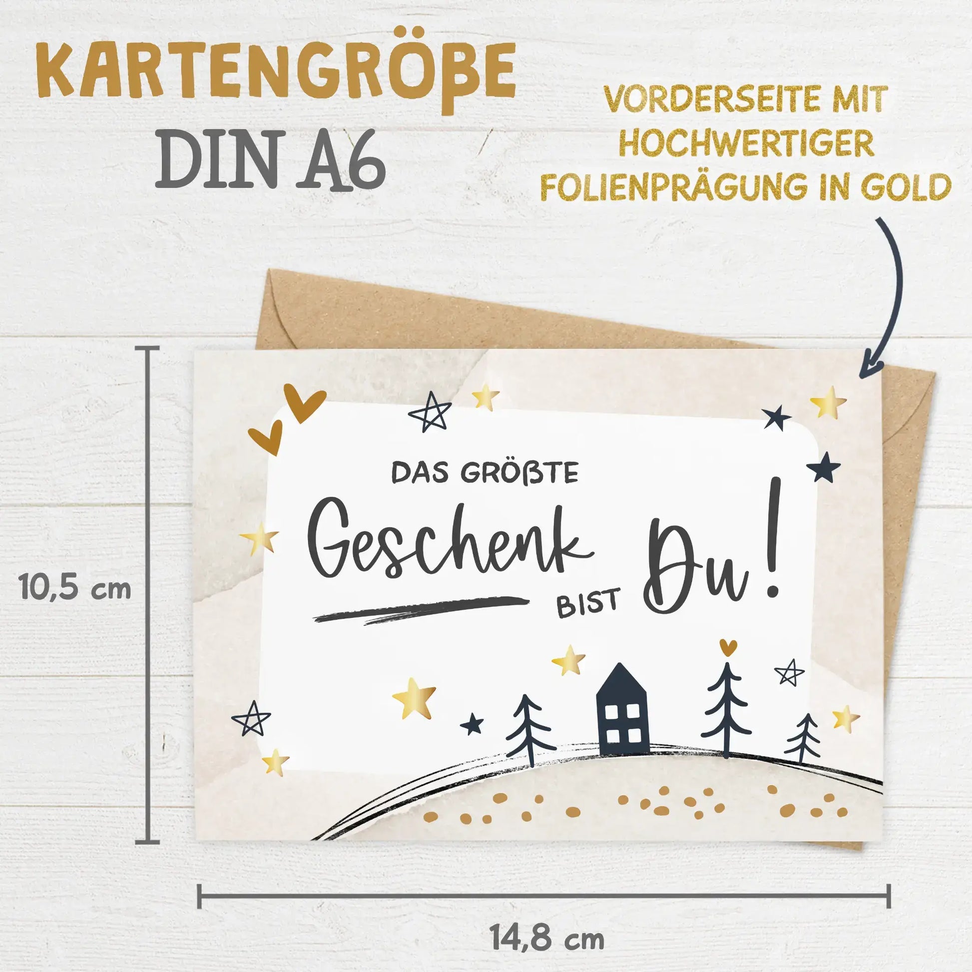 Karte "Das größte Geschenk bist Du!" Format DIN A6