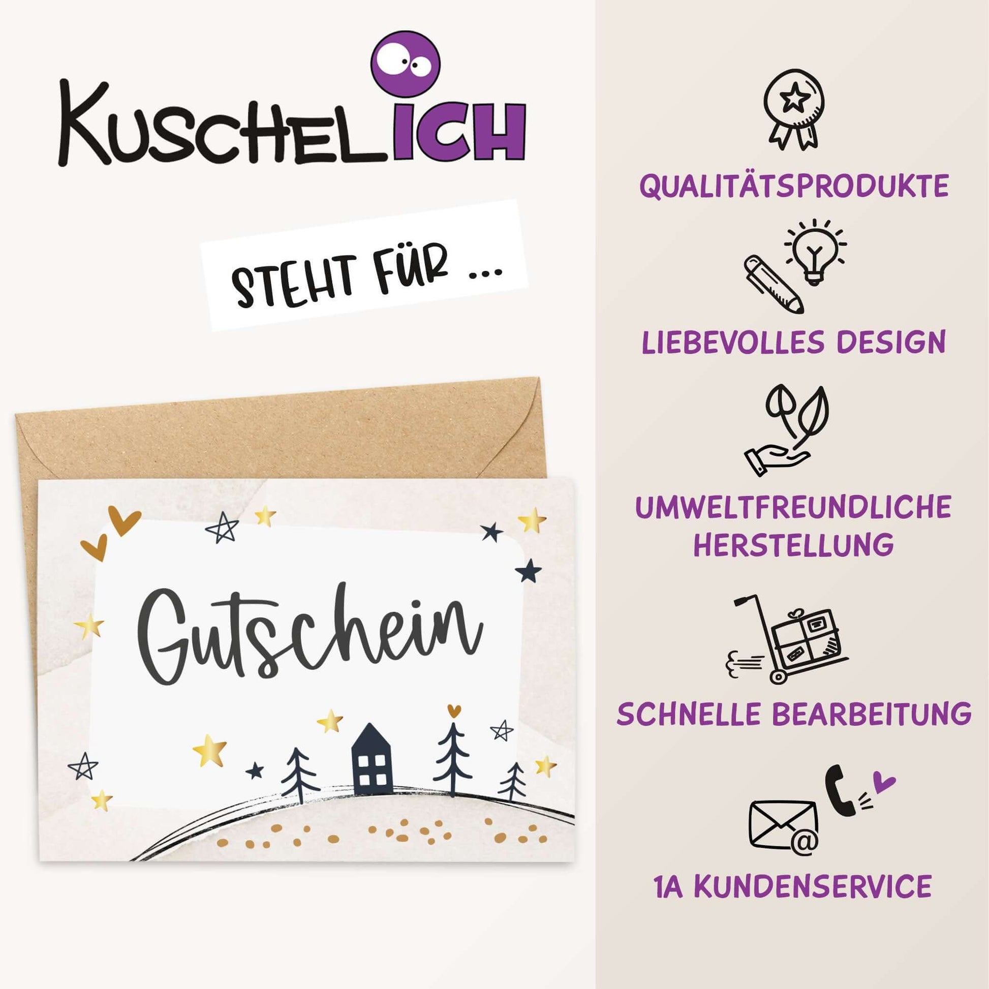 Karte Gutschein - Qualität Made in Germany