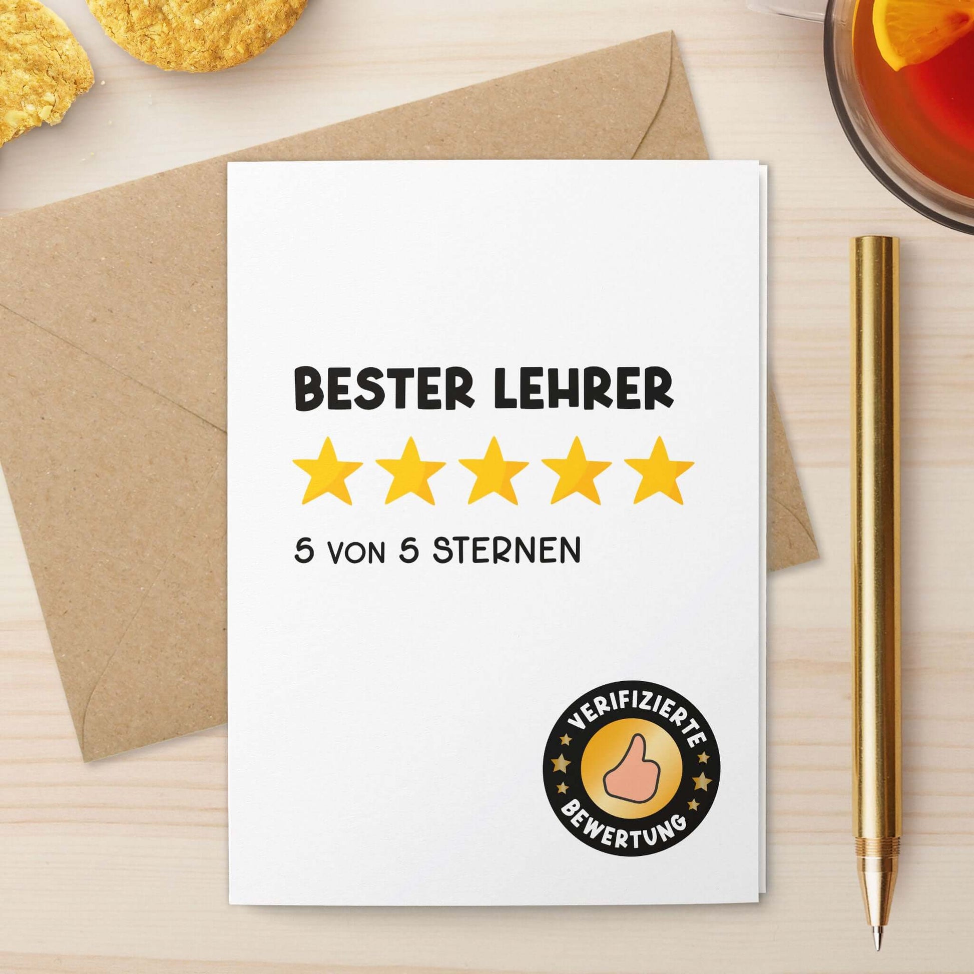 Karte bester Lehrer 