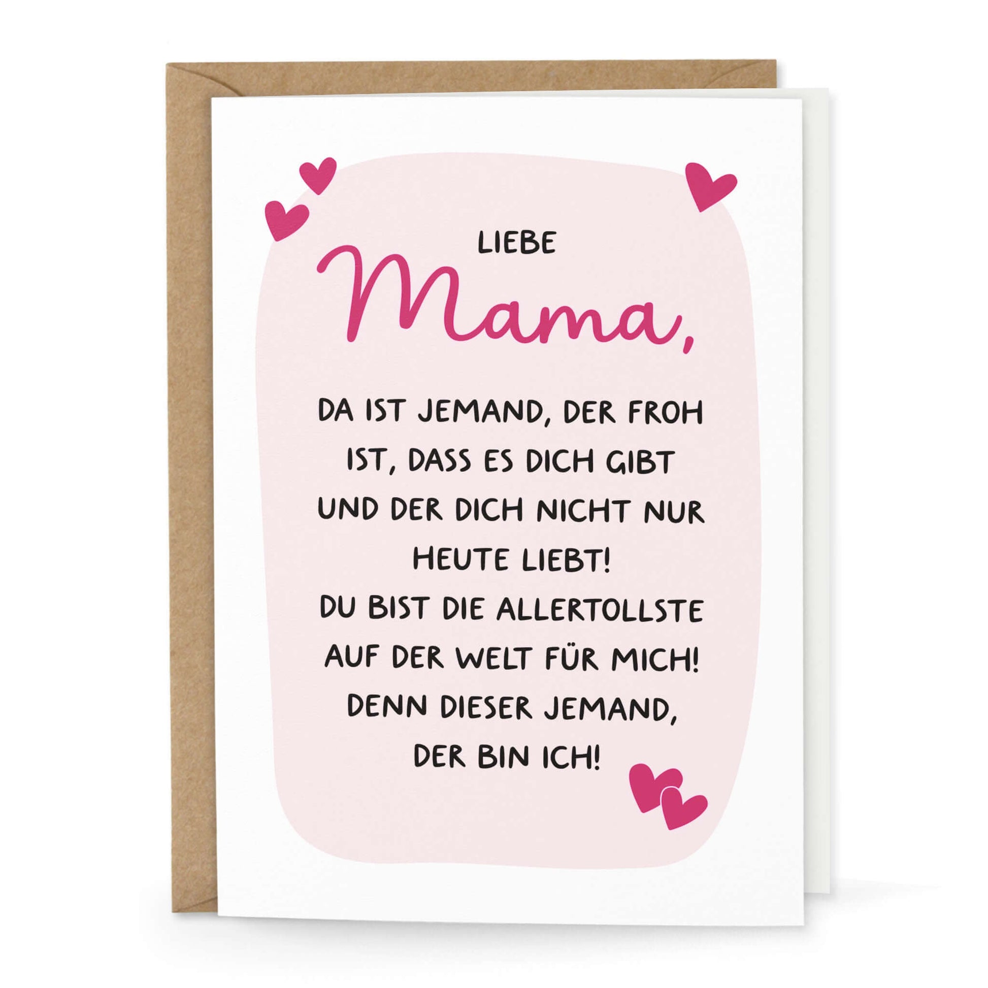 Karte Muttertag "Liebe Mama" Klappkarte