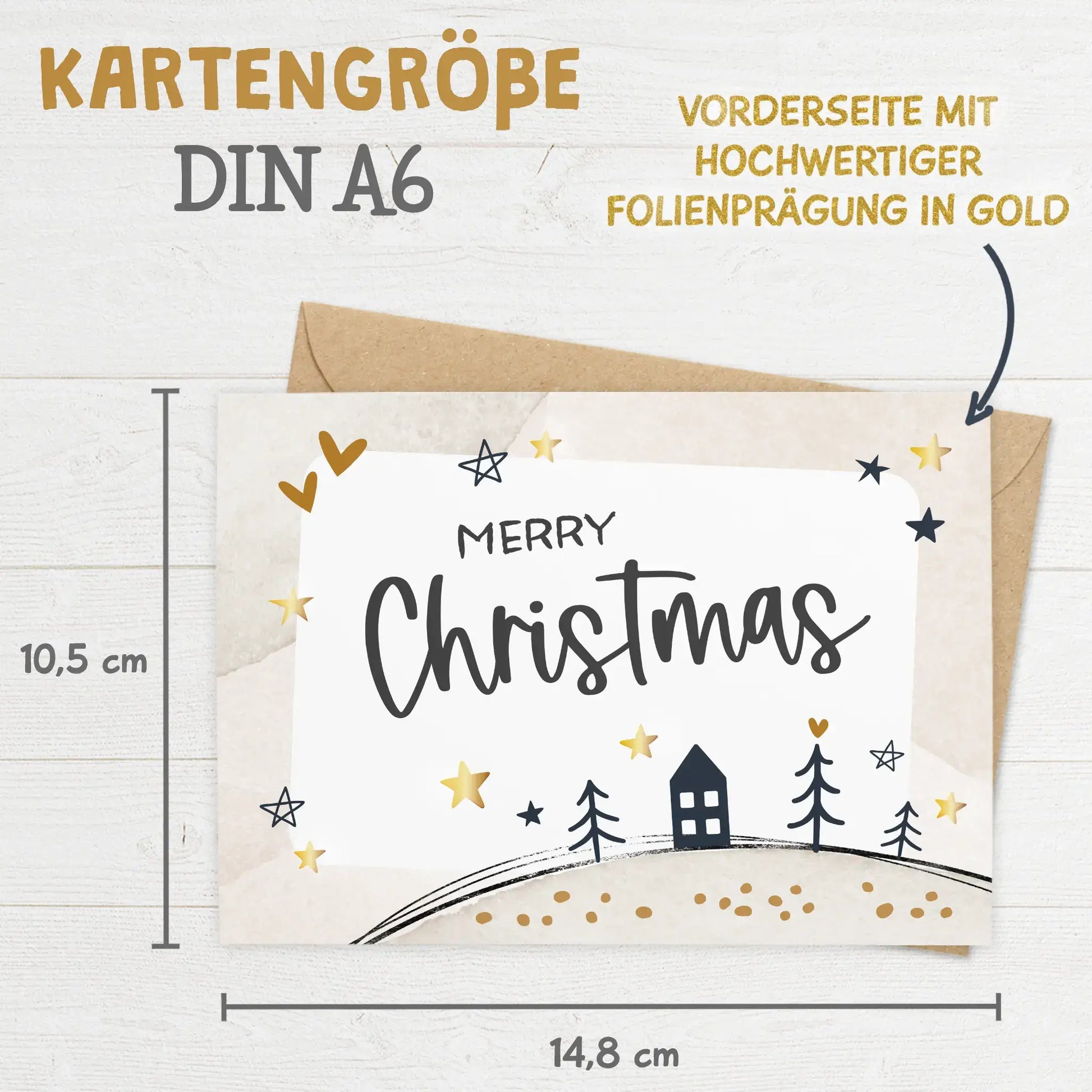 Karte "Merry Christmas" Format DIN A6