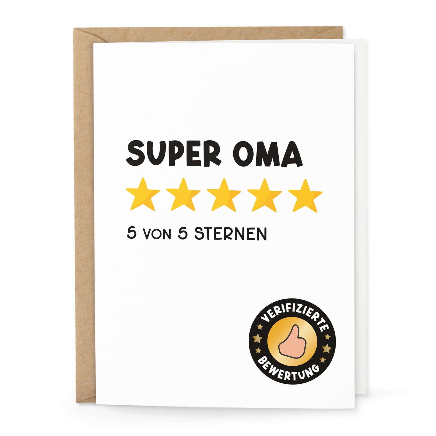 Karte für beste Oma mit Umschlag