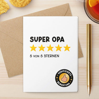 Klappkarte super Opa