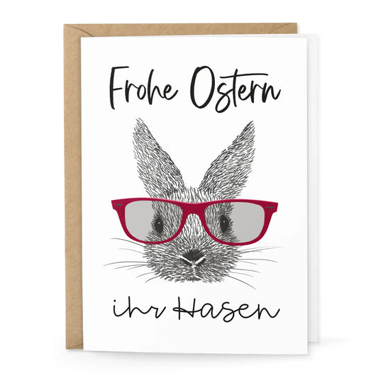 Klappkarte Frohe Ostern ihr Hasen