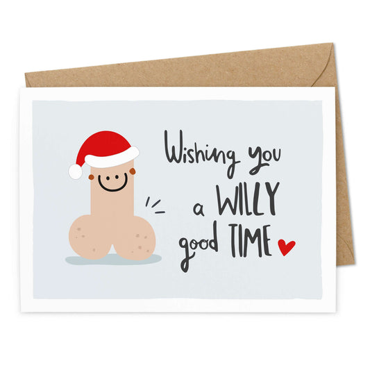 Lustige Weihnachtskarte "Wishing you a Williy good Time" - Motivansicht