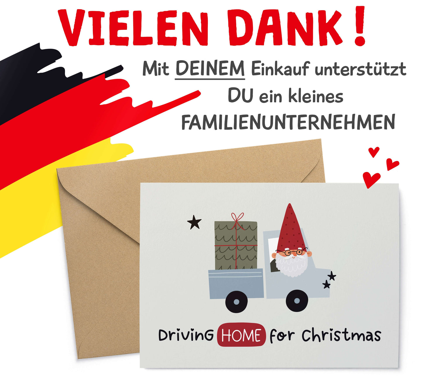 Weihnachtskarten "Weihnachtswichtel" Made in Germany