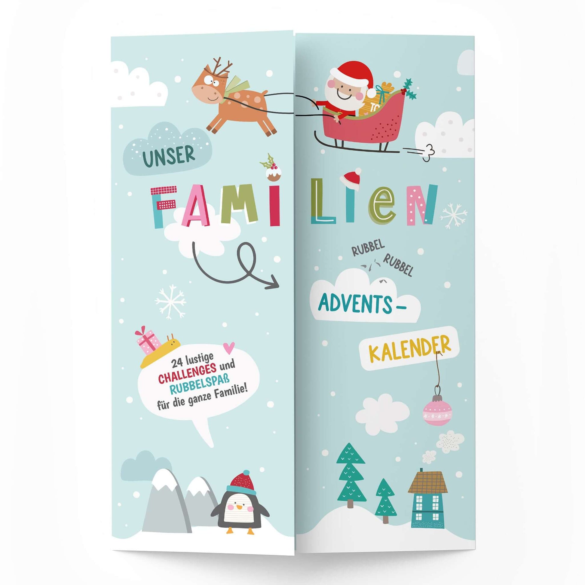 Adventskalender zum Rubbeln für Familie