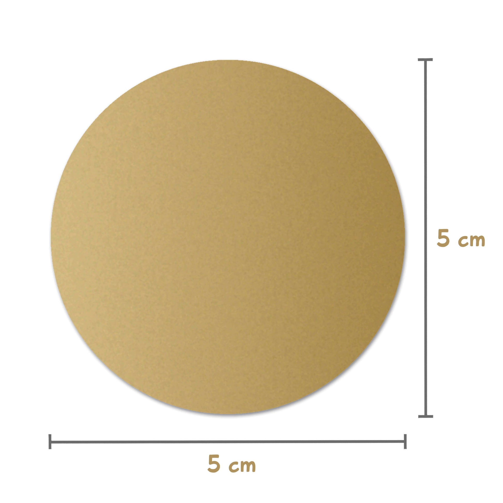 Maße Rubbeletiketten zum Aufkleben Antik-Gold 5 cm ⌀