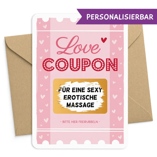 Rubbelgutschein zum personalisieren "Love Coupon"