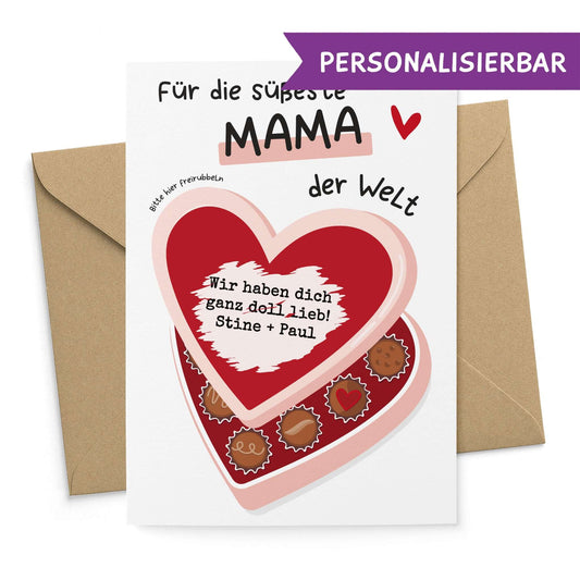 Gutschein für mama online personalisierbar Rubbelkarte