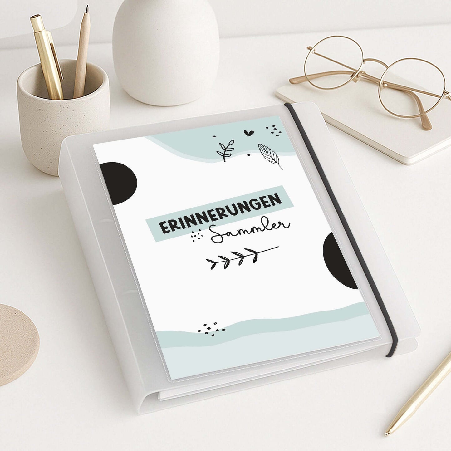 Flexibook Erinnerungssammler Design auf Schreibtisch