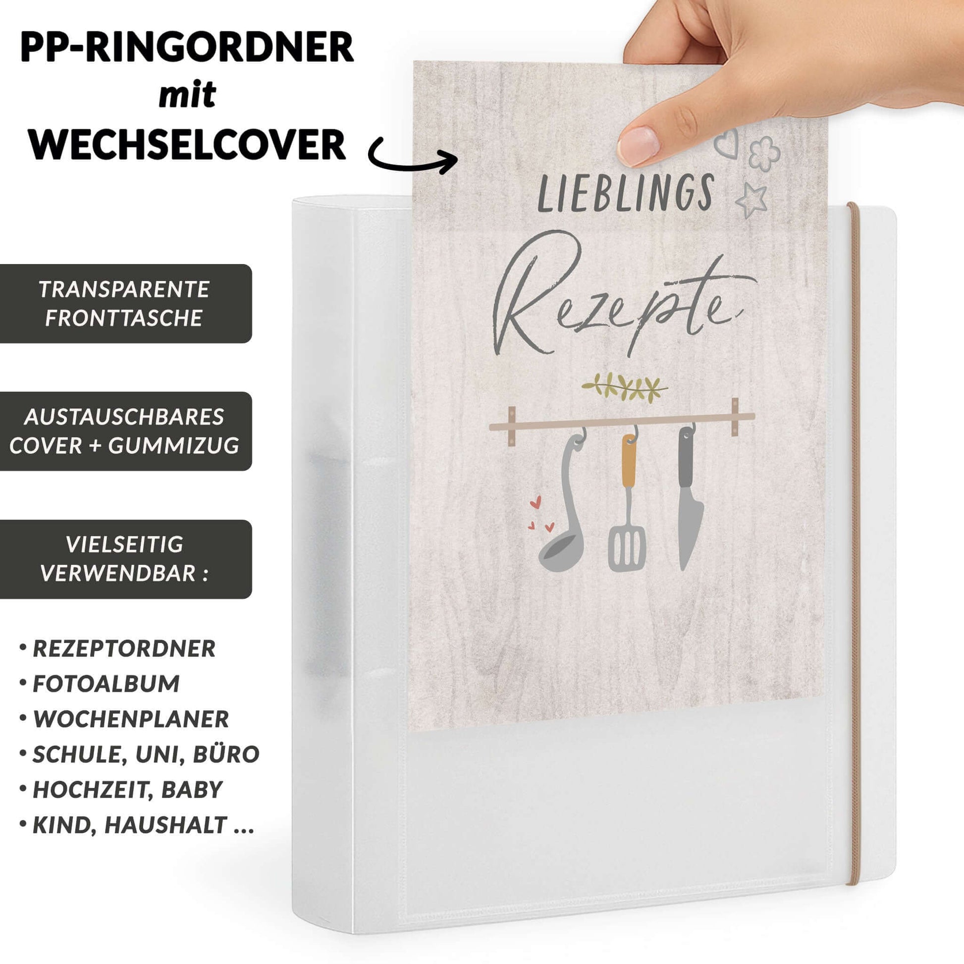 Wechselcover Lieblingsrezepte Flexibook Ringordner A4