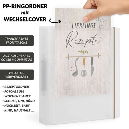 Wechselcover Lieblingsrezepte Flexibook Ringordner A4