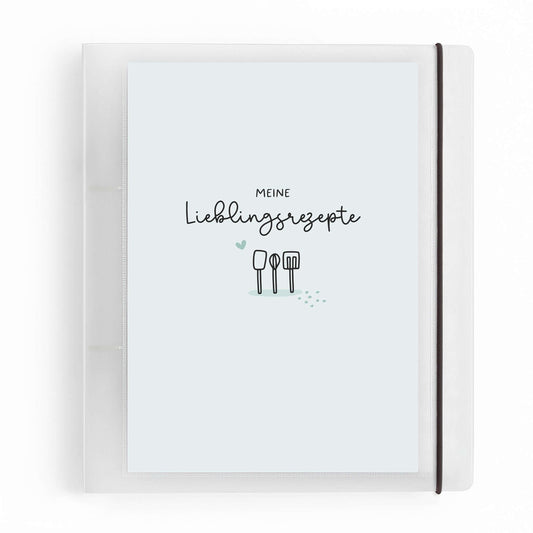 Flexibook Rezeptordner A5 mint mit Cover „Meine Lieblingsrezepte“