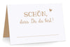 Tischkarten "Schön, dass Du da bist!" braun