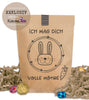 Dekobeispiel Ostertüte "Ich mag Dich Volle Möhre" Kraftpapier