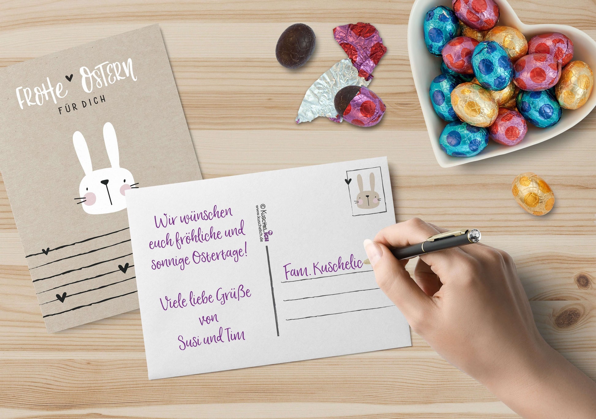 Postkarte Frohe Ostern Für Dich Grußkarte Anwendunsbeispiel