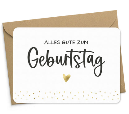 Karte "Alles Gute zum Geburtstag" mit Briefumschlag