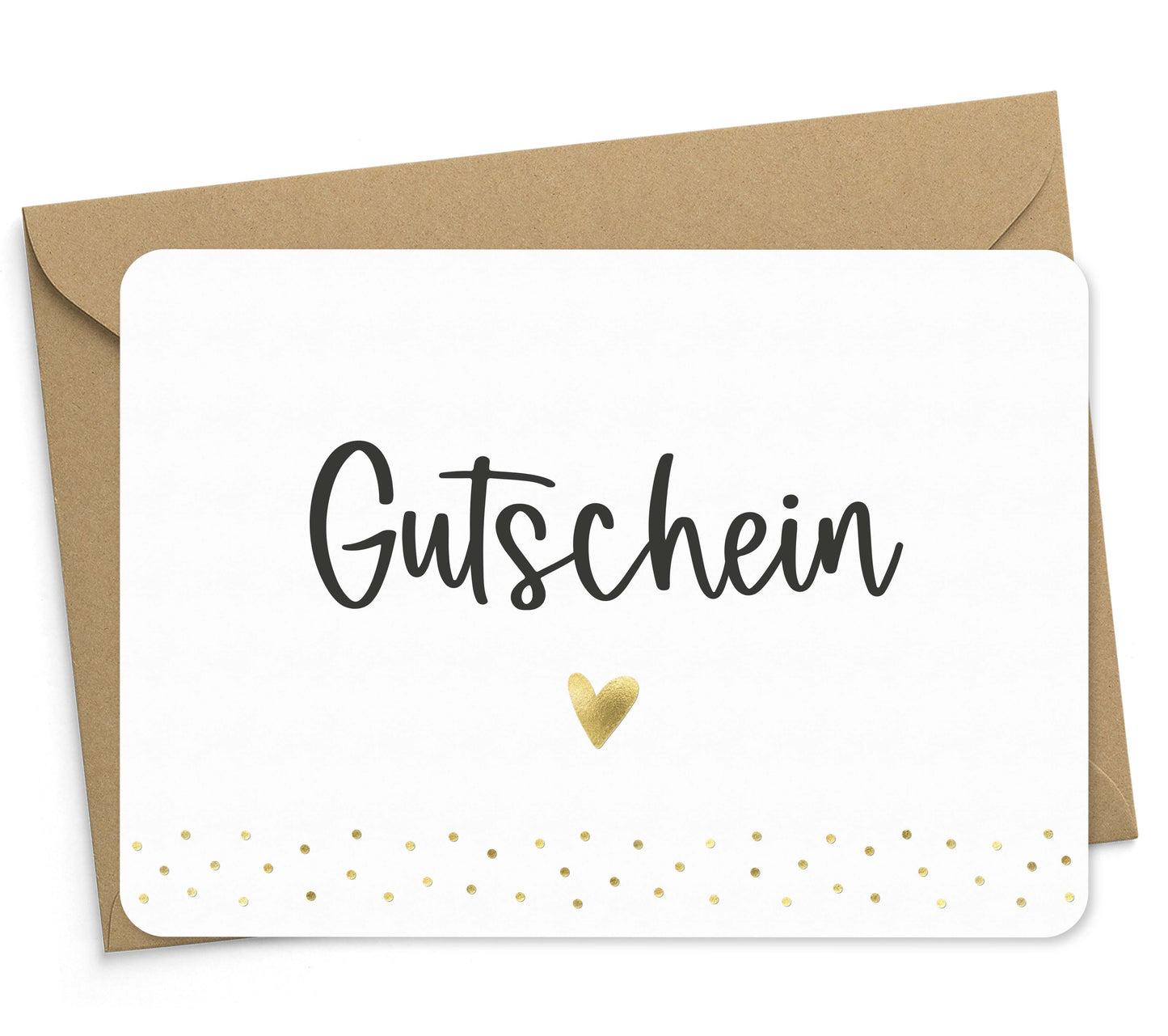 Karte "Gutschein" mit Briefumschlag Geschenkgutschein
